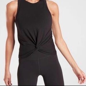 Athleta With Ease Twist Front Tank Black Medium